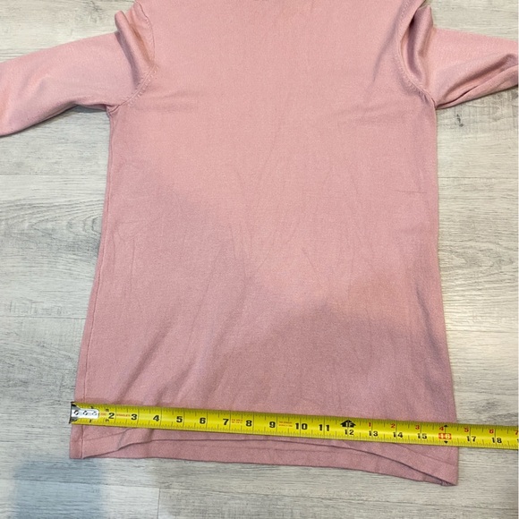 Laura Petites Coquette Girl Feline Turtleneck in Pink with Pearl Accents - Picture 12 of 17